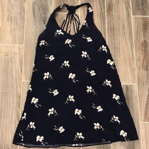 American Eagle daisy blue dress